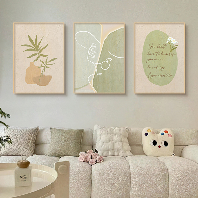 Wooden Cream Style Abstract Li - Korean Lifestyle Aesthetic avis et prix