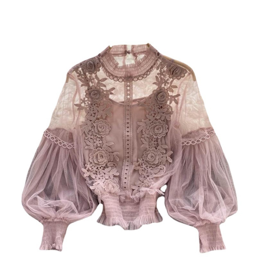 2Pcs/Set Lace Puff Long Sleeve - Korean Lifestyle avis et prix