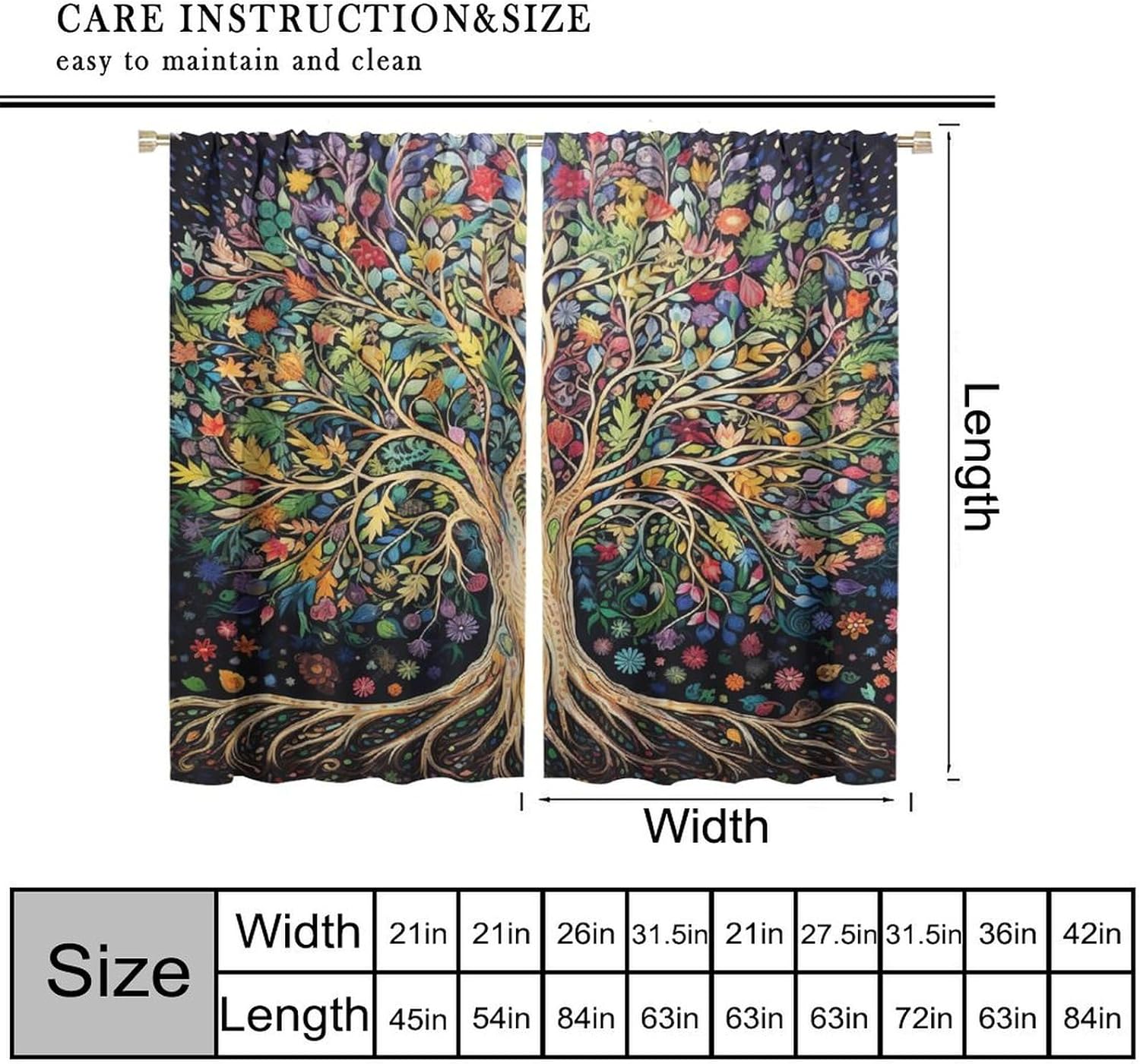 Tree of Life Curtains, Fantasy - Modern Korean Lifestyle avis et prix