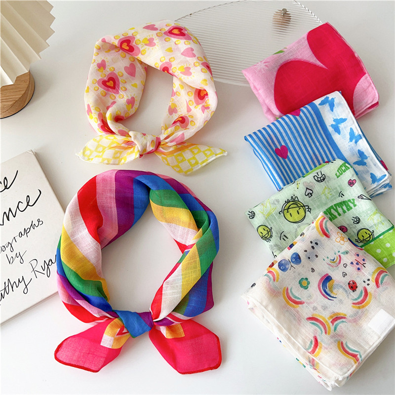 55cm Square Scarves Cotton Lin - Korean Lifestyle avis et prix