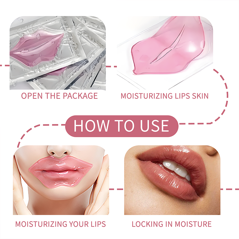 20Pcs/Box Pink Lips Masks Shee - Sheet Mask Collagen avis et prix