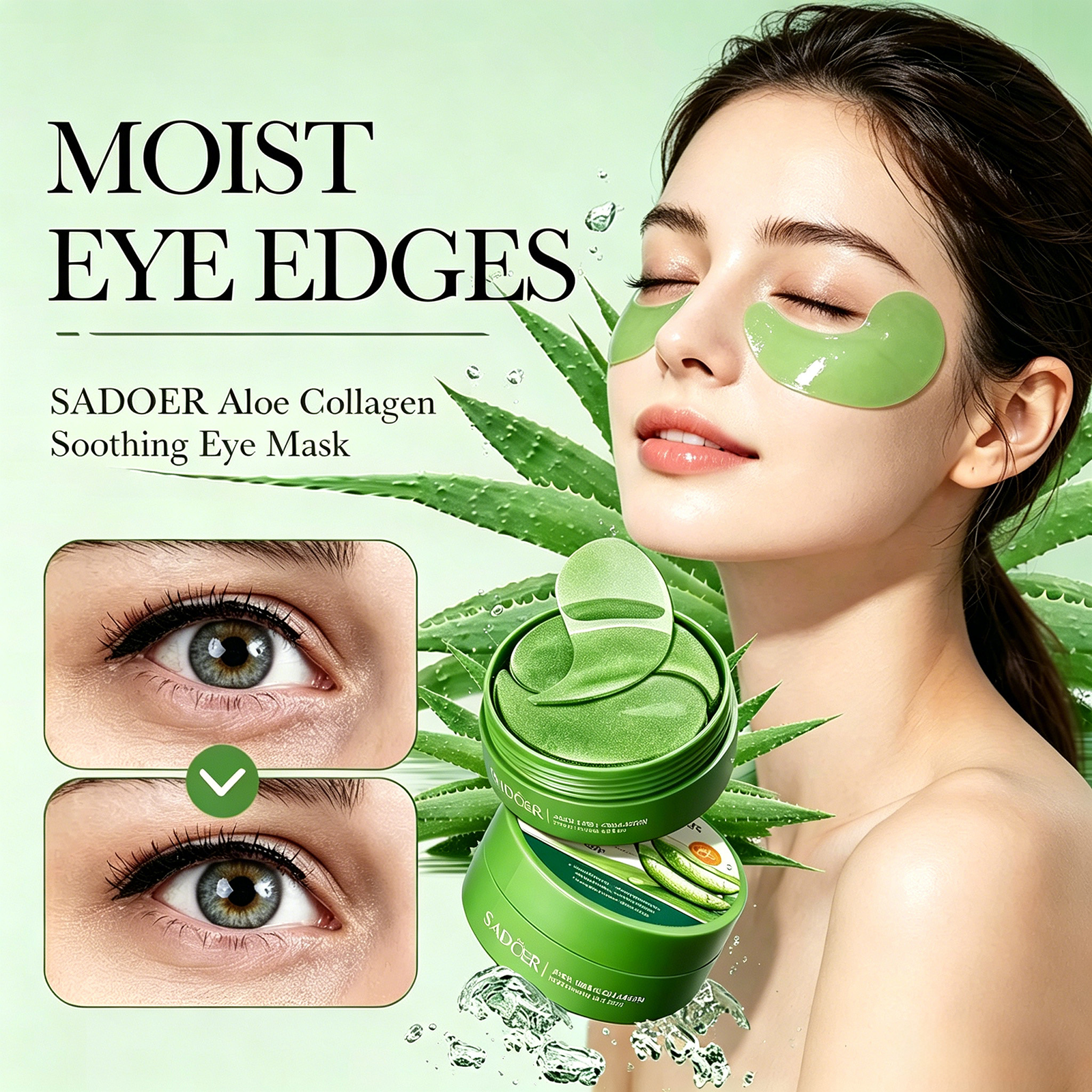 SAODER 60Pcs Aloe Vera Collage - Sheet Mask Collagen avis et prix