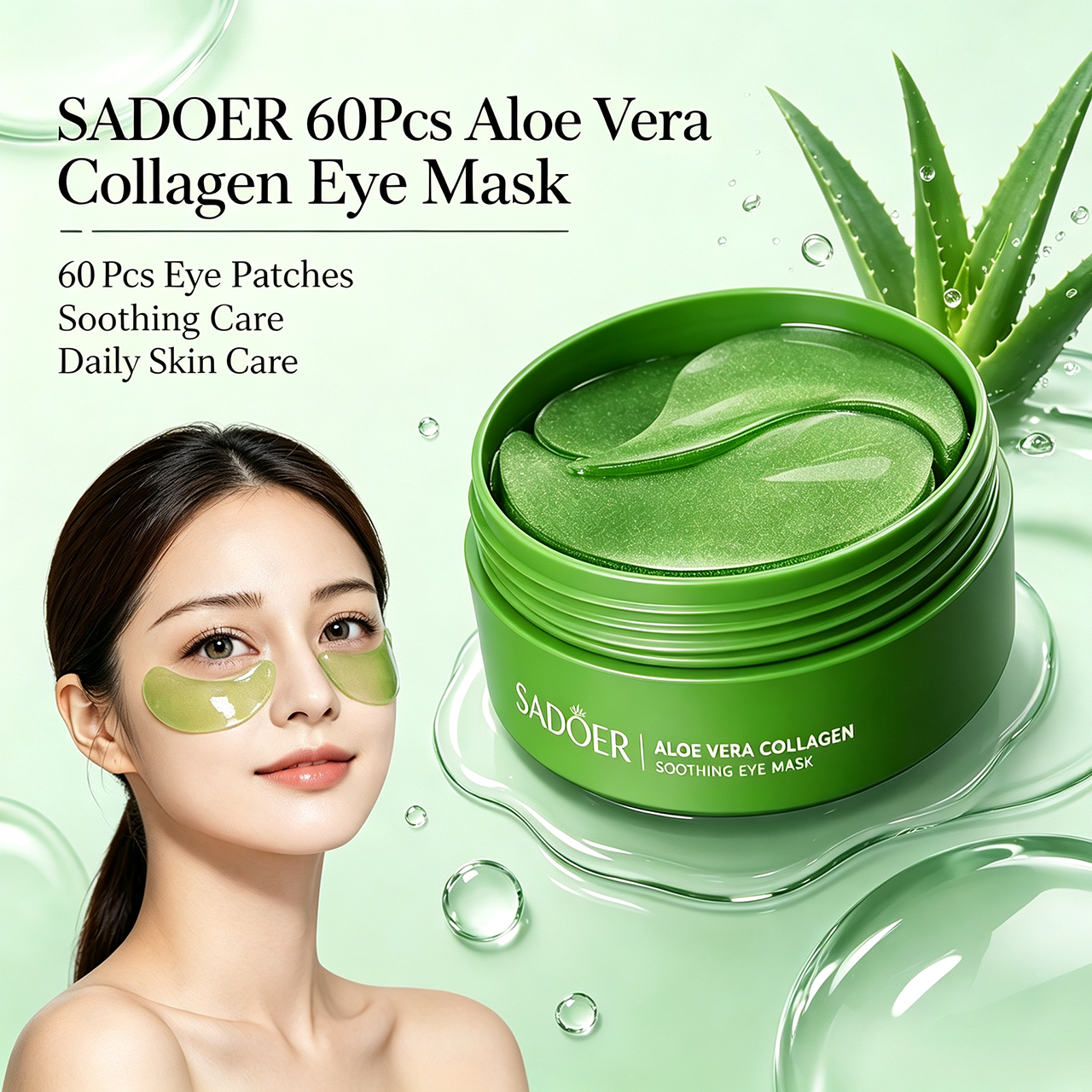 SAODER 60Pcs Aloe Vera Collage - Sheet Mask Collagen avis et prix
