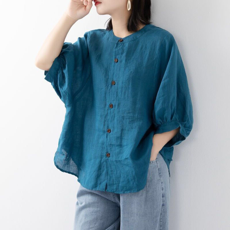 Cotton and linen shirt women's - Korean Lifestyle avis et prix