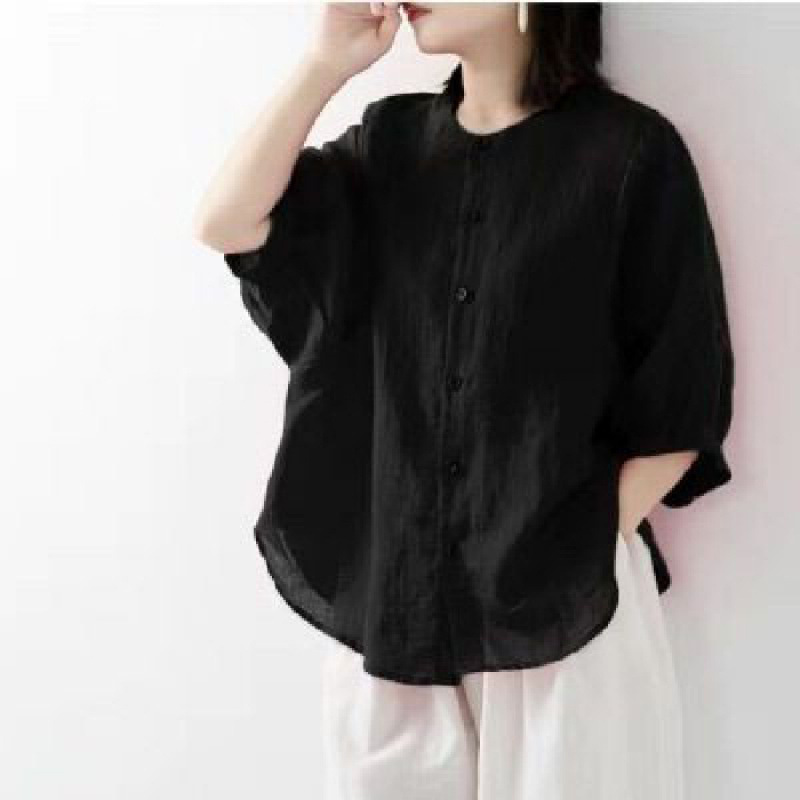 Cotton and linen shirt women's - Korean Lifestyle avis et prix