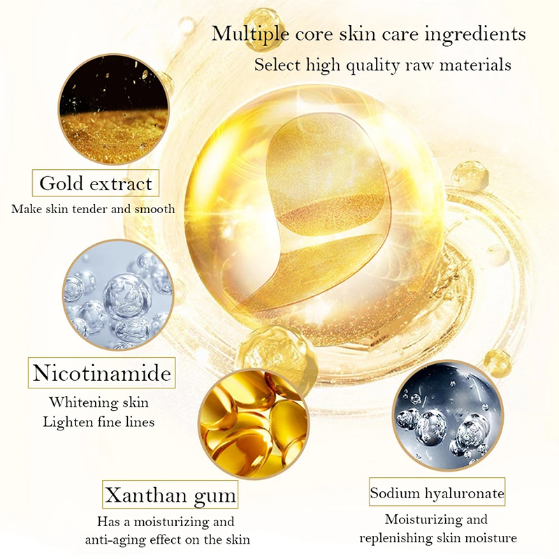 5/10/20/30 Pairs Crystal Gold  - Sheet Mask Collagen avis et prix