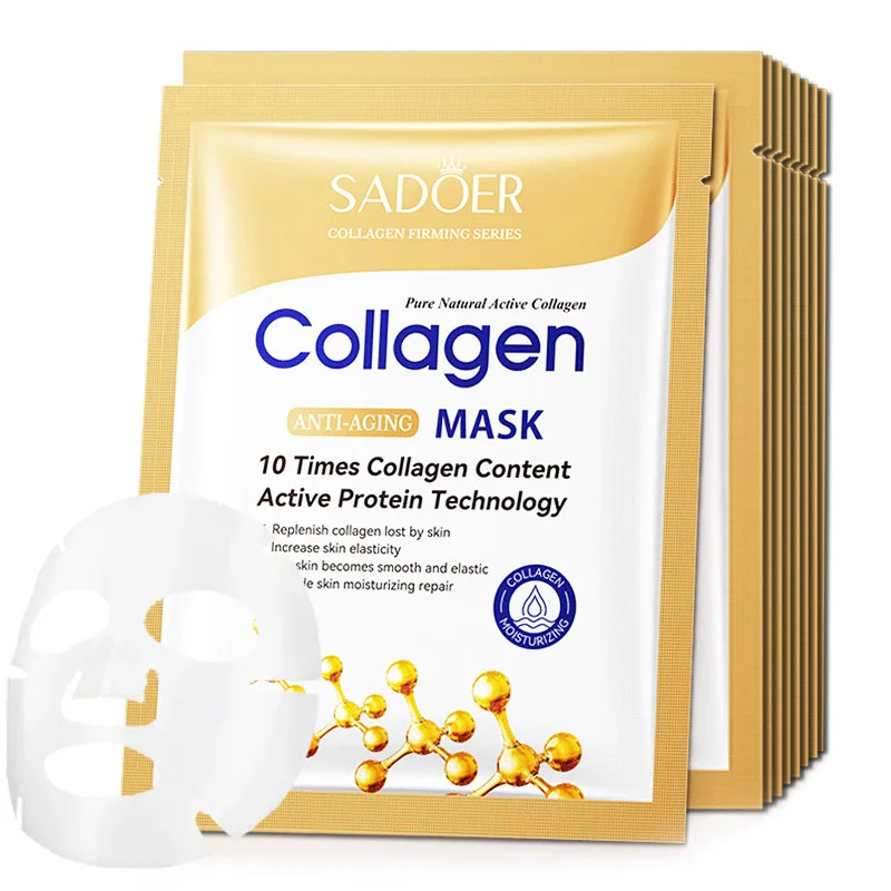 10pcs Anti-aging Collagen Face - Sheet Mask Collagen avis et prix