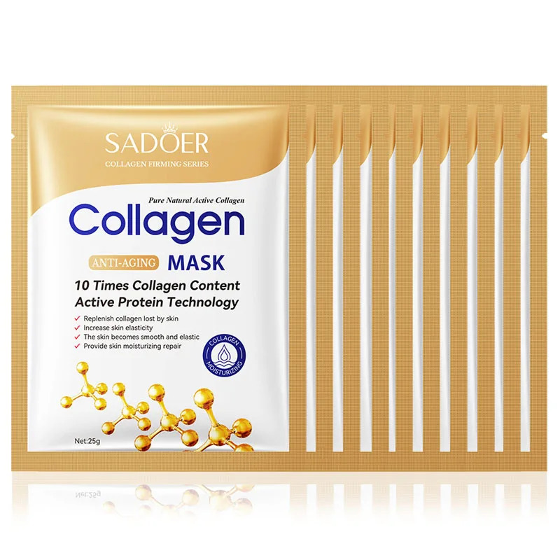 10pcs Anti-aging Collagen Face - Sheet Mask Collagen avis et prix
