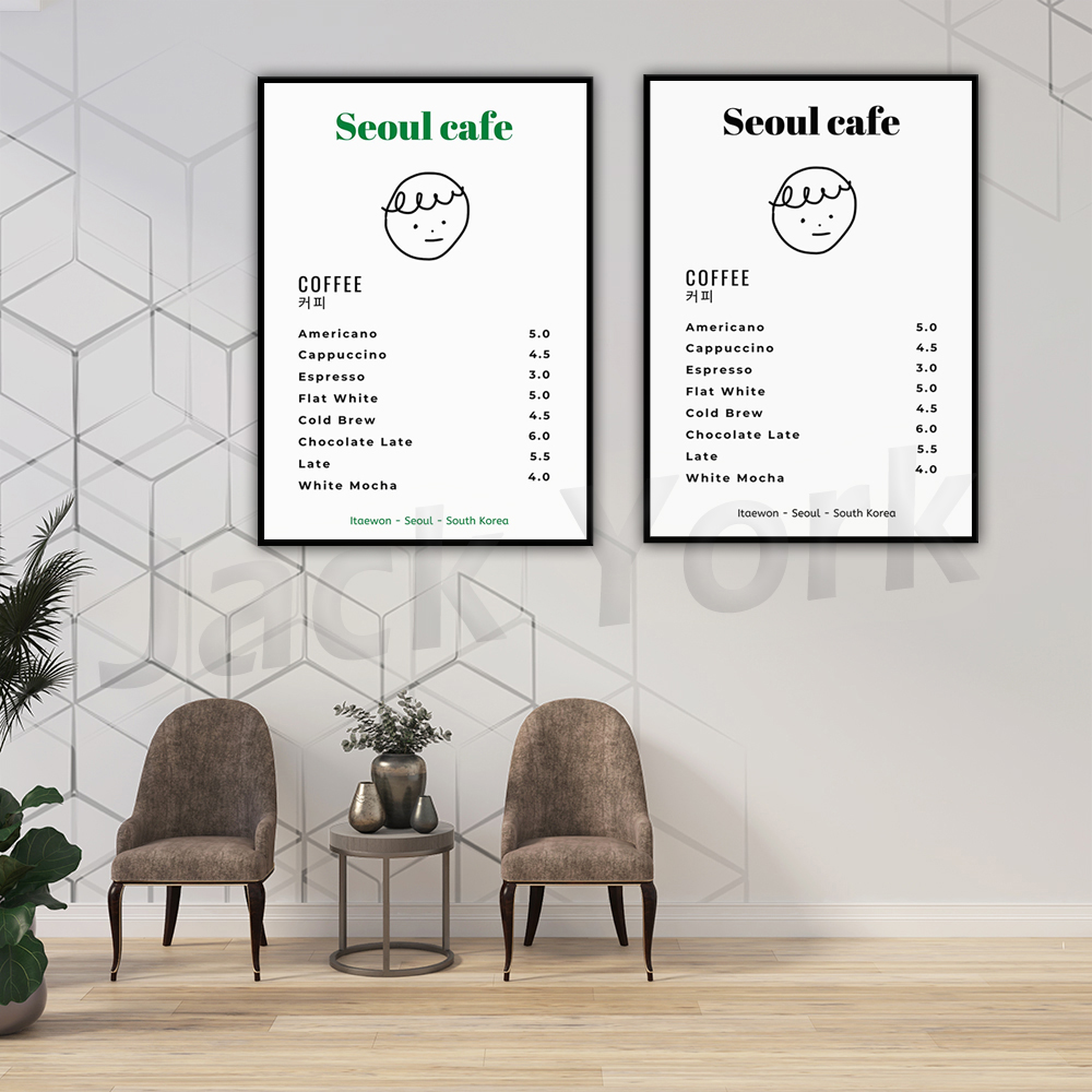 Seoul Cafe Print Wall Art Prin - Korean Lifestyle Aesthetic avis et prix