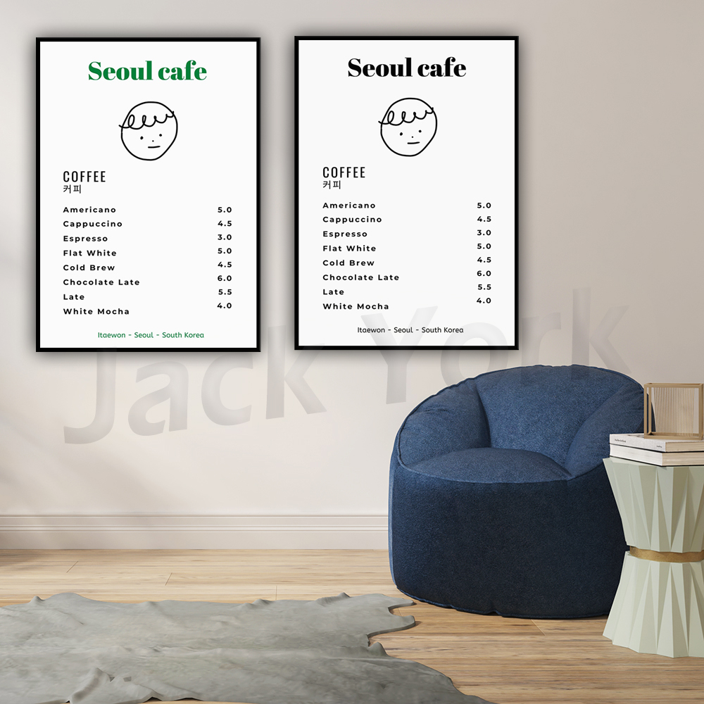 Seoul Cafe Print Wall Art Prin - Korean Lifestyle Aesthetic avis et prix