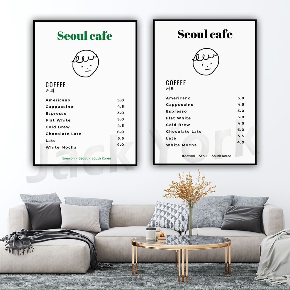 Seoul Cafe Print Wall Art Prin - Korean Lifestyle Aesthetic avis et prix