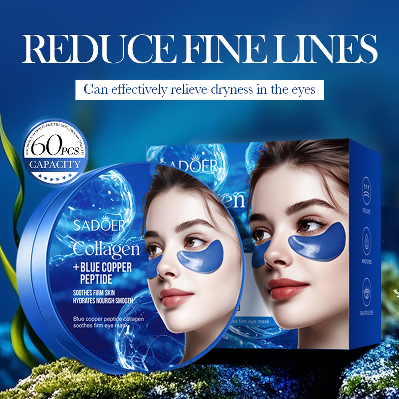 60pcs SADOER Caffeine Crystal  - Sheet Mask Collagen avis et prix