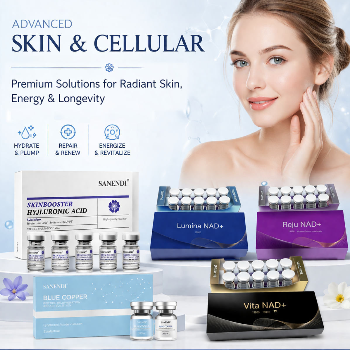 5 In 1 NAD+ Blue Copper Peptid - Korean Skincare Routine avis et prix
