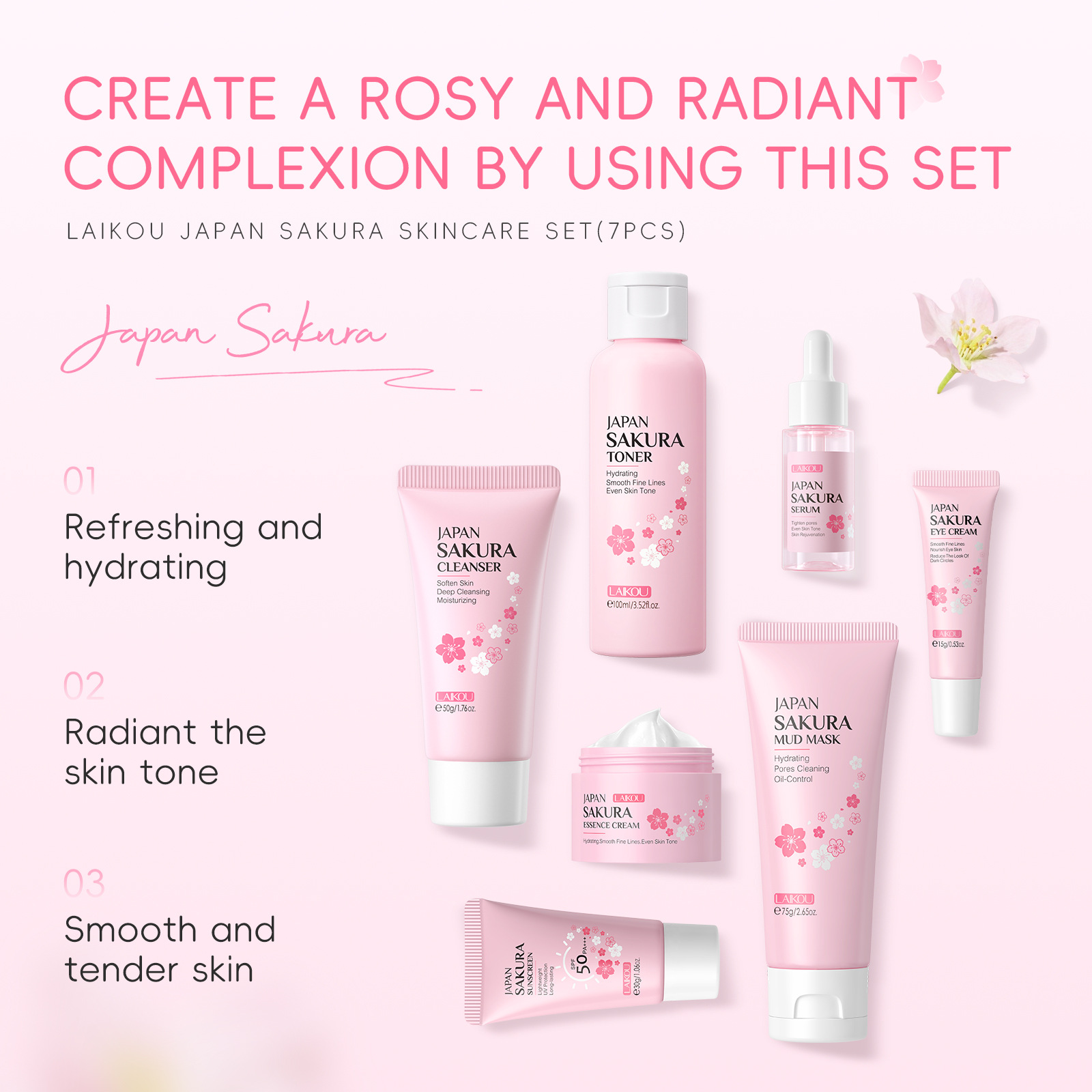 Korean Sakura Skincare Set Hyd - Korean Skincare Routine avis et prix