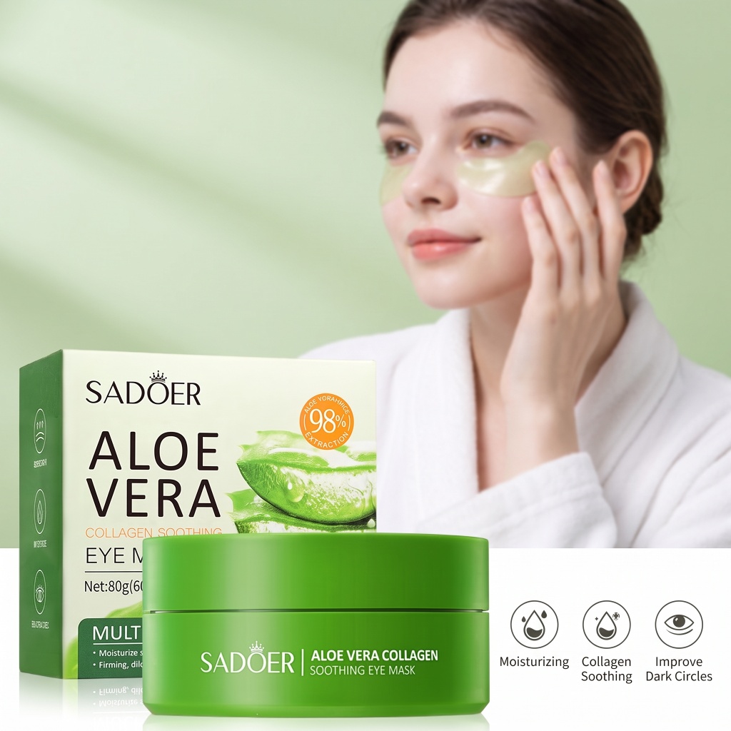 60pcs Aloe Vera Collagen Eye M - Sheet Mask Collagen avis et prix
