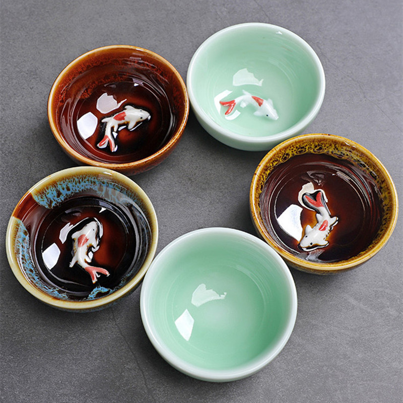 Celadon Fish Cute Teacup, Chin - Celadon Ceramic Cup avis et prix
