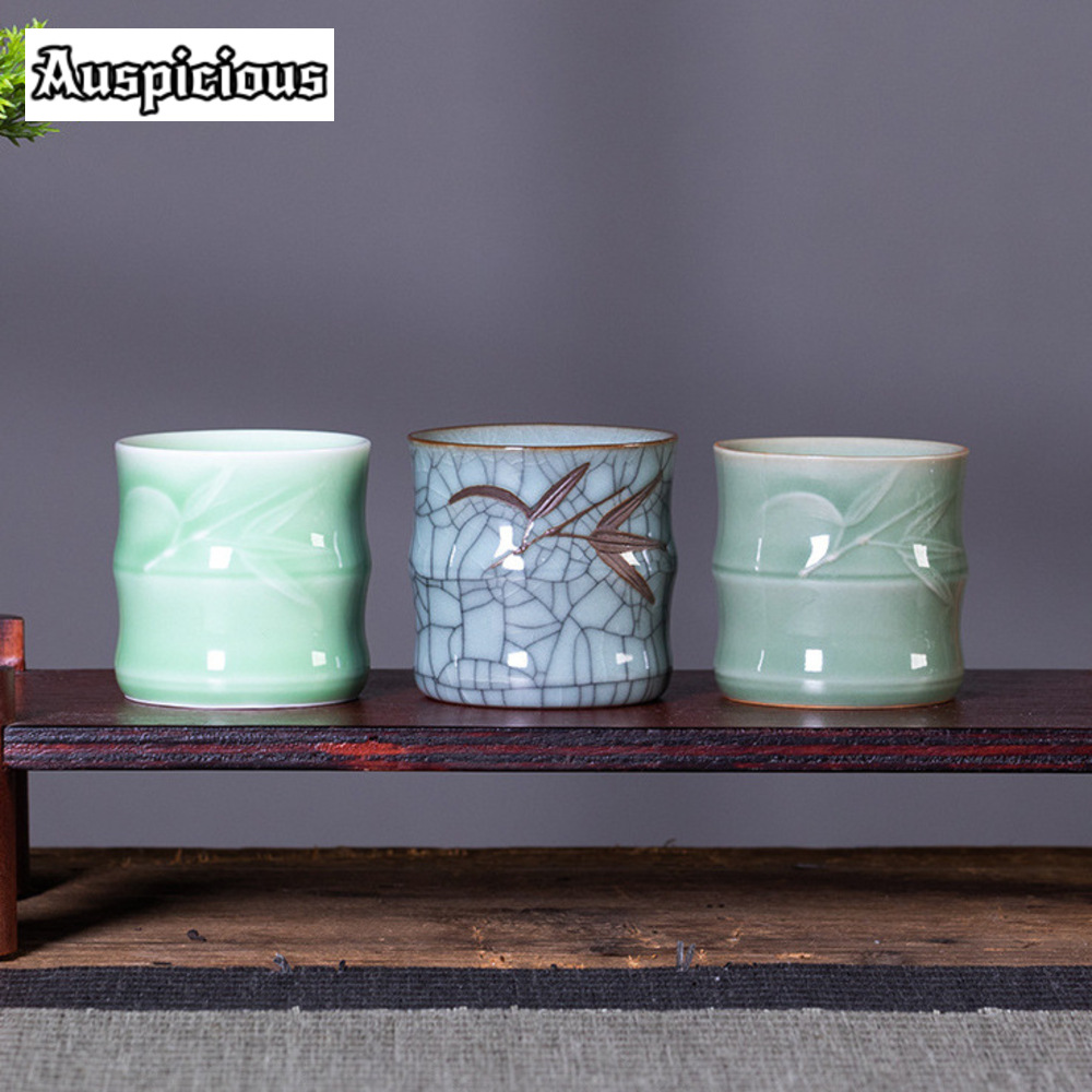 70ML Creative Bamboo Leaf Shap - Celadon Ceramic Cup avis et prix
