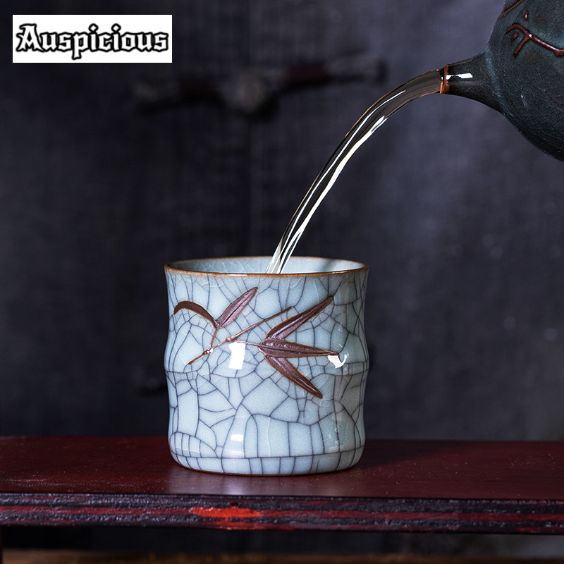 70ML Creative Bamboo Leaf Shap - Celadon Ceramic Cup avis et prix